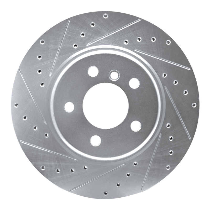 BMW 528I xDrive Brake Rotor (1) - Front Left - R1 Concepts - Drilled & Slotted - Silver - `11-`16 BMW 528I xDrive Brake Rotor (1) - Front Left - R1 Concepts - Drilled & Slotted - Silver - `11-`16